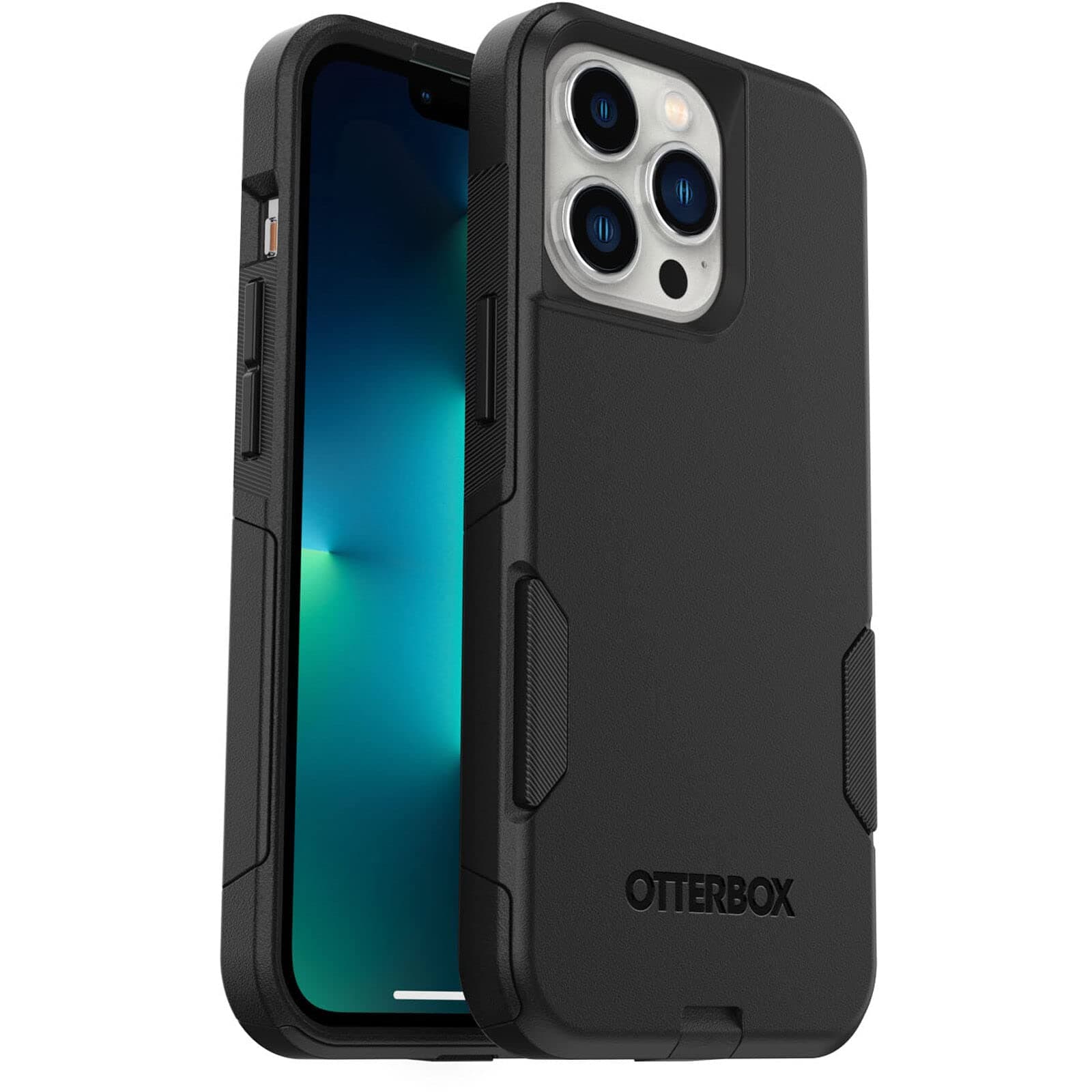 iPhone 13 Pro (ONLY) Commuter Series Case - Black, Slim & Tough, Pocket-Friendly, with Port Protection