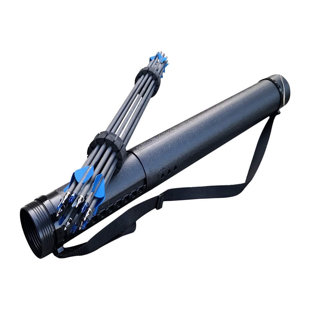 DarkForest C.l.e.a.r.a.n.c.e S.a.l.e CA001 Spine 300 Carbon Arrows Compound Bow Hunting Arrows with Tube Arrow Quiver - 12 Pack