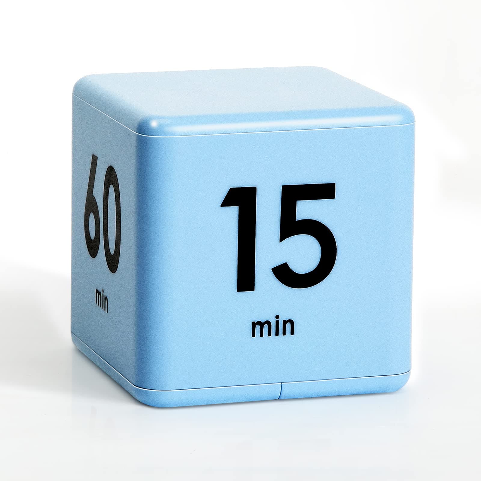 Weewooday Cube Timer, Gravity Sensor Flip Timer for ADHD Productivity, Classroom Kitchen Study Workout Cooking Desk Timers for Time Management, 15 20 30 60 Minutes Countdown Tool(Blue)