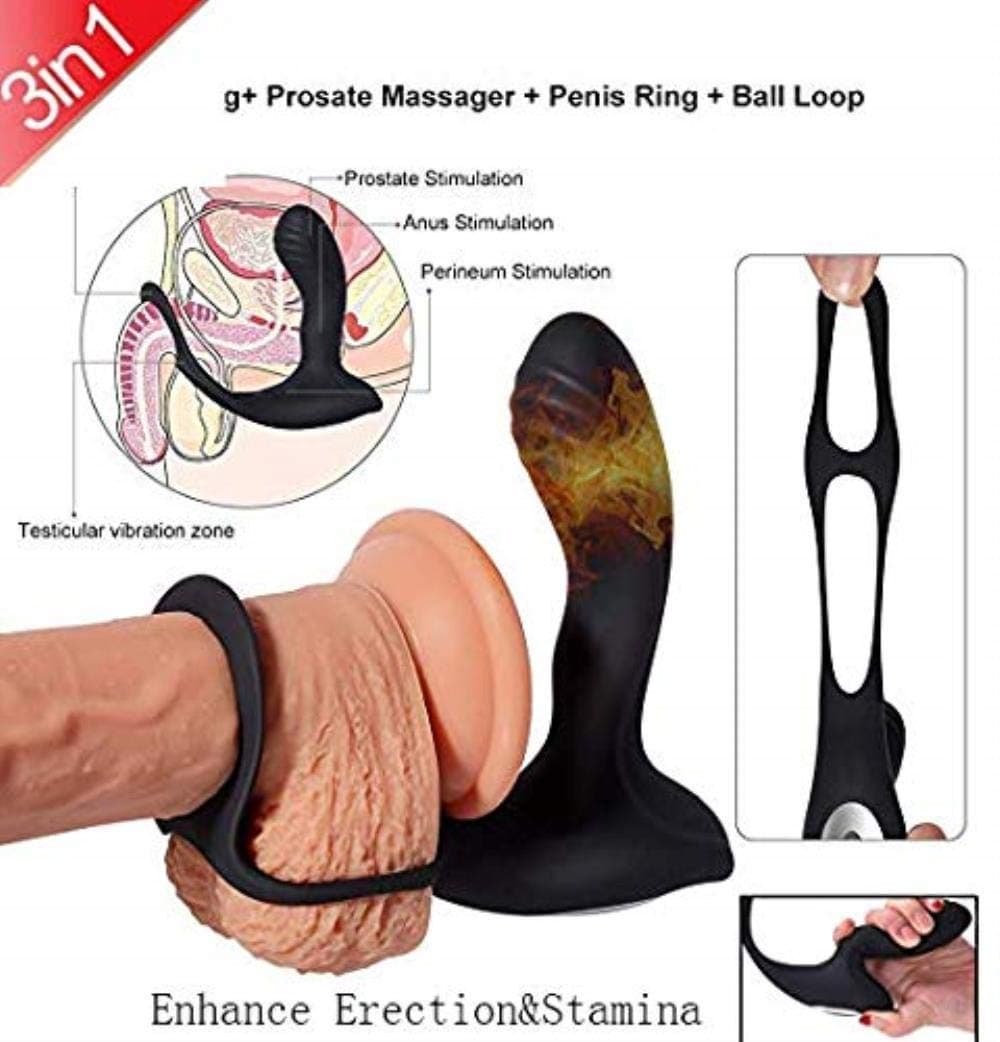 CHYHG Men Vibration Collars Delay Pre-Mature E-Jaculation Lock Fine Ring