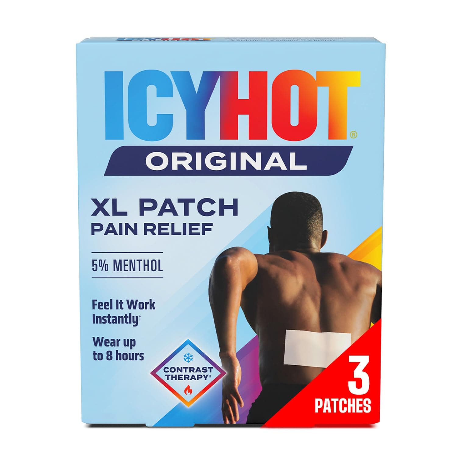 Extra Strength Medicated Patch, XL Back & Large Areas, 3 Count