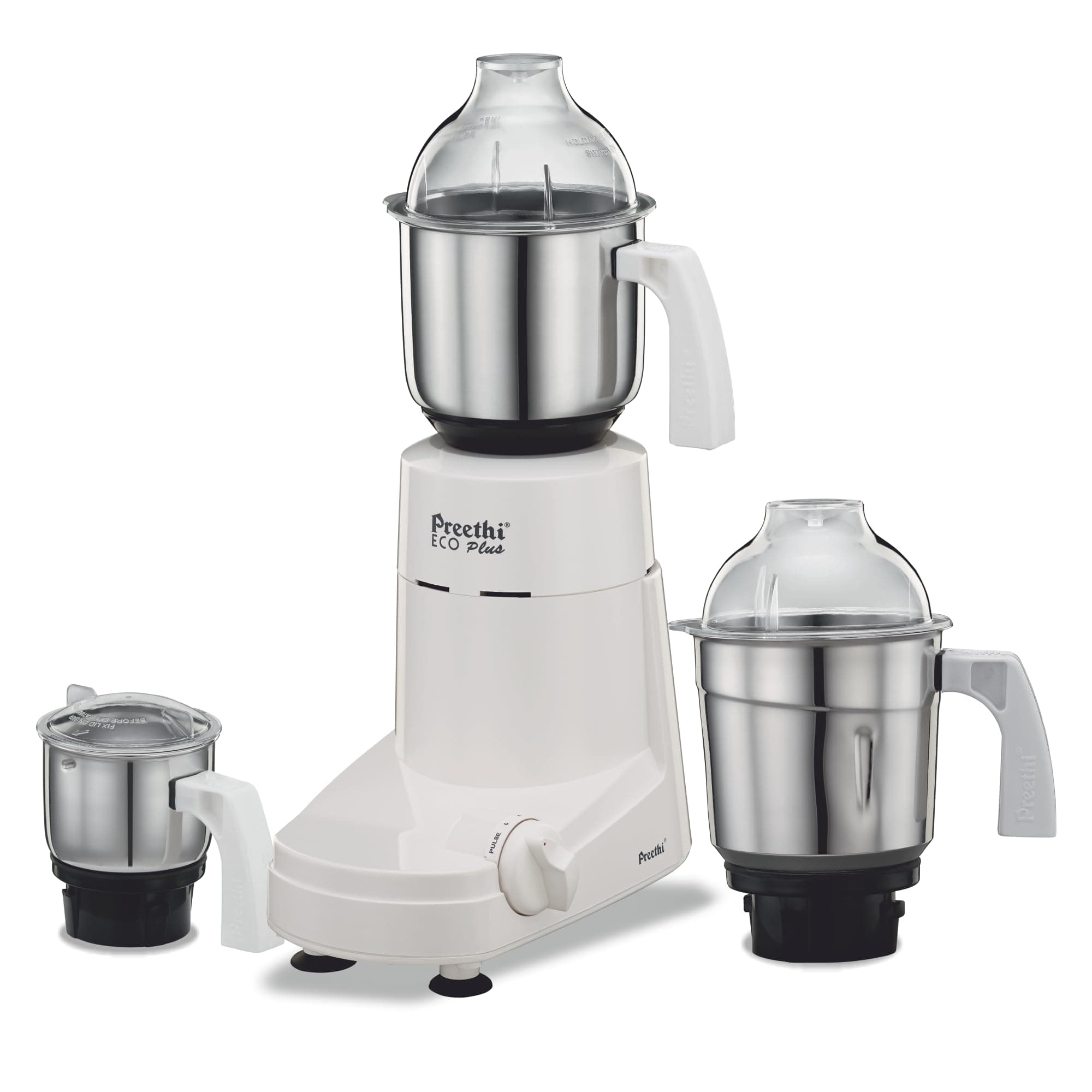 Eco Plus Mixer Grinder, White, 3 Jar