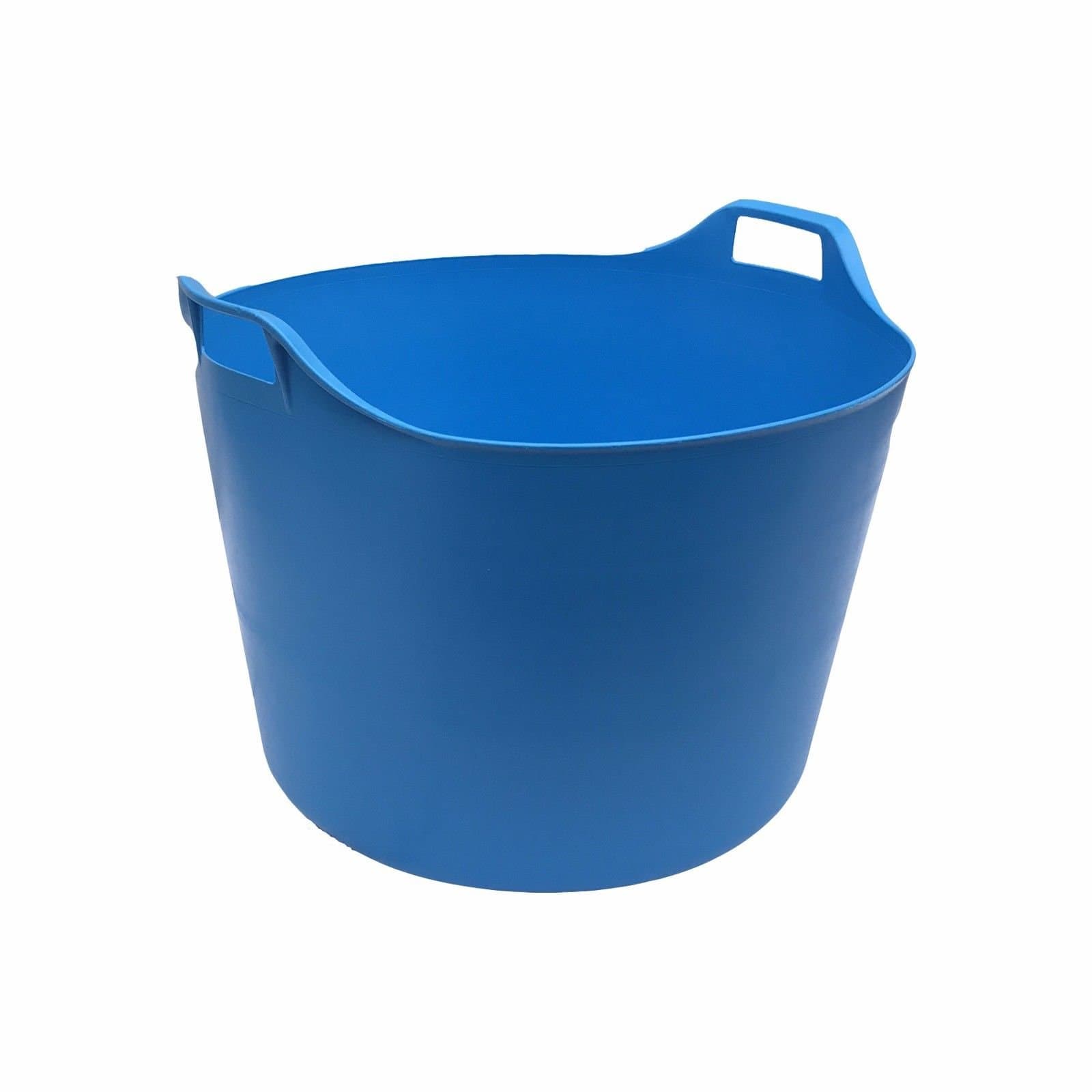 76 Litre Extra Large Light Blue Flexi Tub, Rectangular Prism, Polypropylene, Made in UK