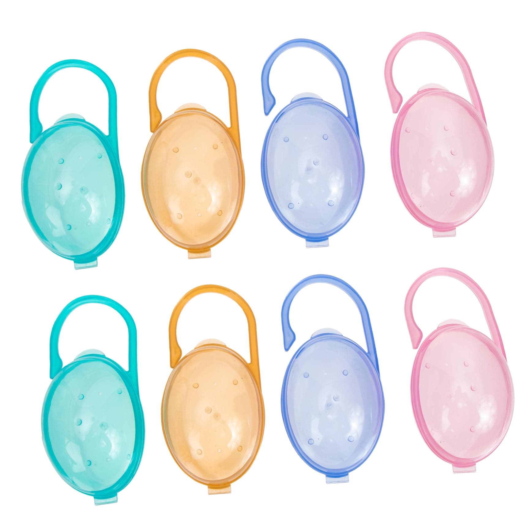 ORFOFE 8pcs pacifier box newborn pacifiers plastic container pacifiers newborn baby tooth case baby finger toothbrush holder pacifier container storage Pacifier Storage Container pp