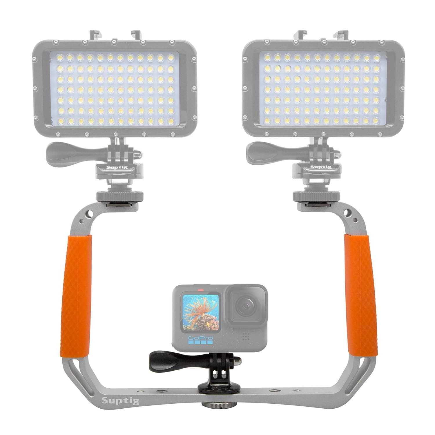 Suptig Dive Rig, Action Camera Rig Compatible for Gopro Hero 12 11 10 9 8 7, Dji Osmo, Insta 360, Akaso, Olympus TG, Phone and More Action Camera