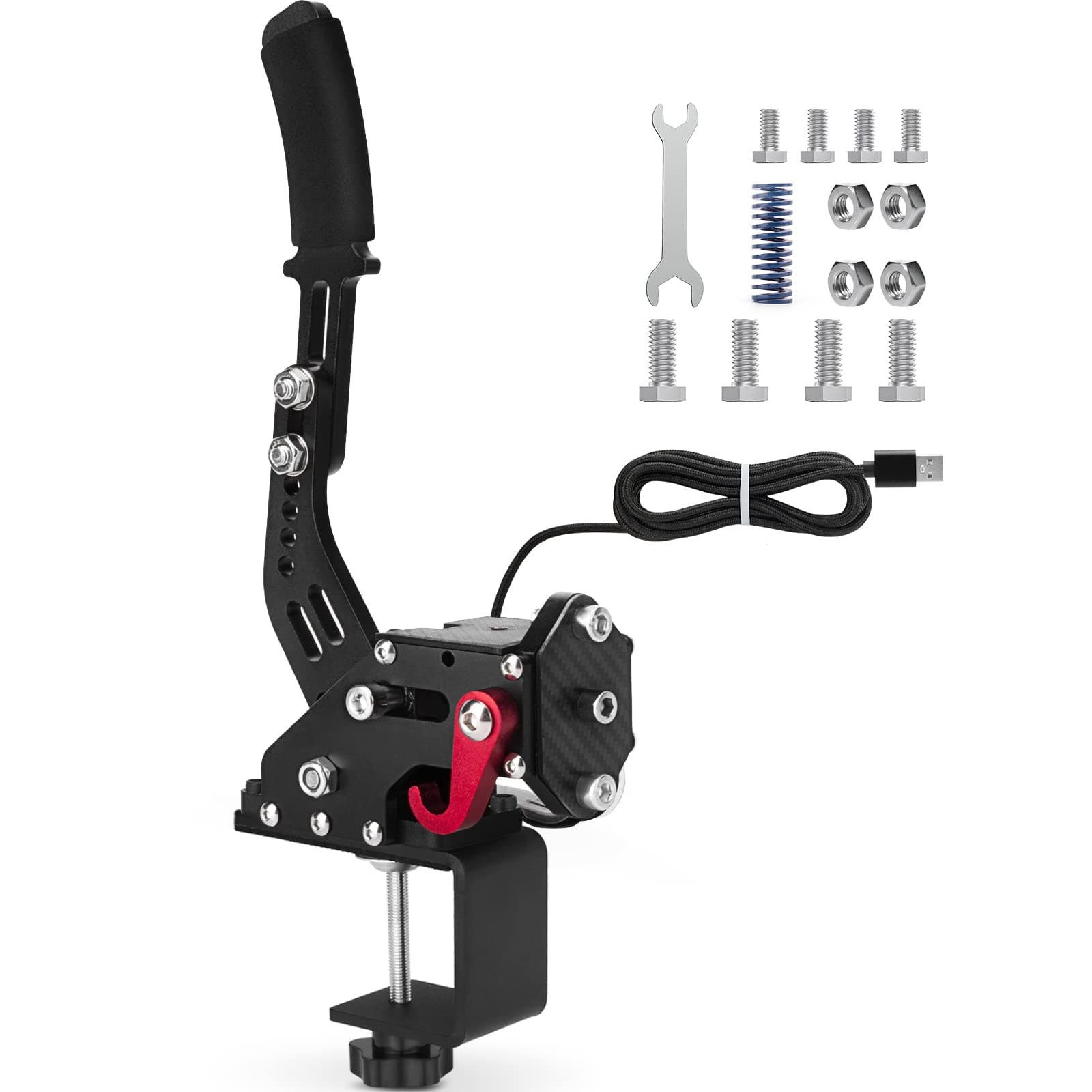 64 bit USB handbrake with Clamp for G25 G27 G29 Black