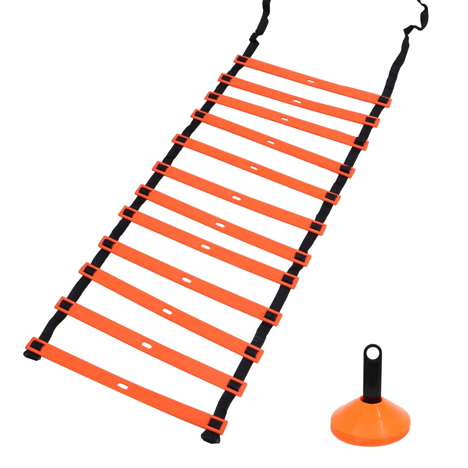 bathivy Speed & Agility Training Equipment Set, Includes 4 Adjustable Hurdles, Ladder, Running Parachute, 20 Cone, 8 Resistance Band Set, Jump Rope for Athletes Sports to Improve Coordination Footwork