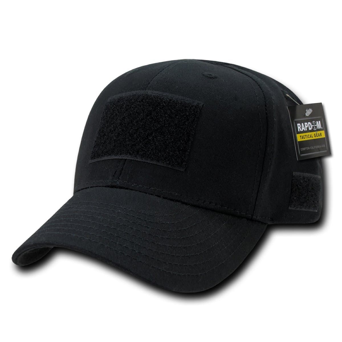 Rapdom Tactical Low Crown Structured Cap, Black