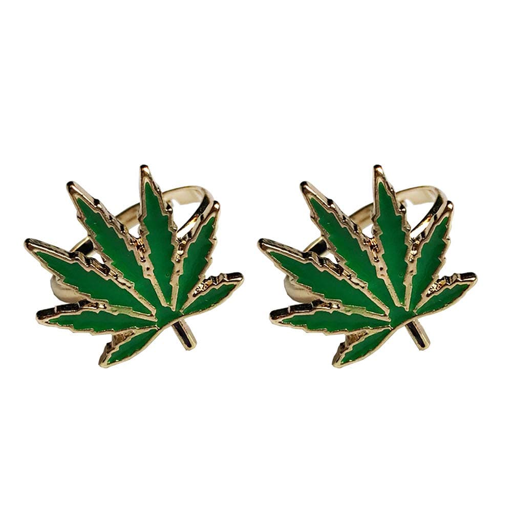 420 Leaf Ring Jewelry, 2 Pcs