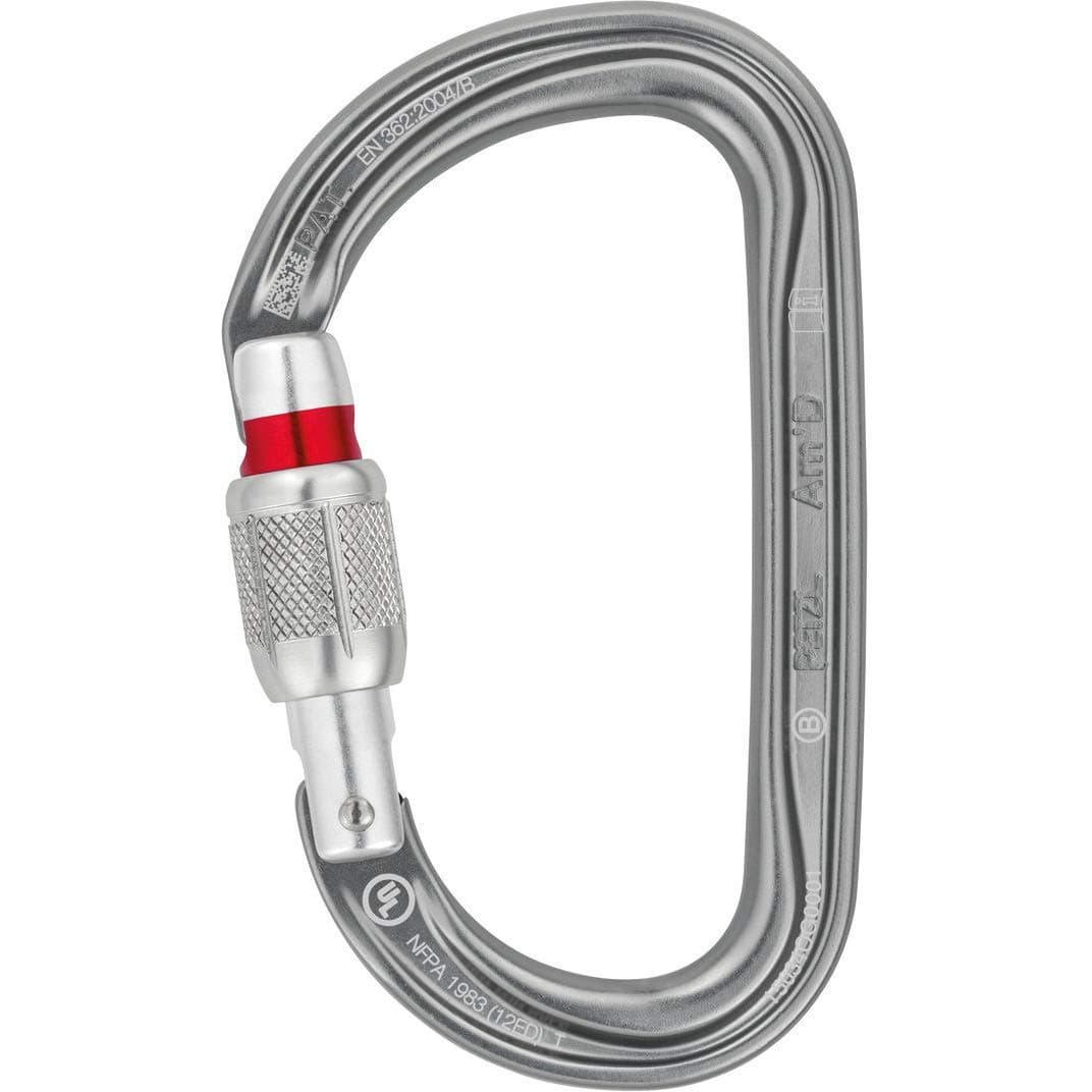 Petzl Am'D Carabiner - Screw-Lock, Gray