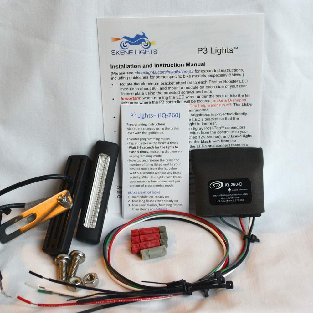 Motorcycle Braking Visibility System with Decelerometer (Compatible With All Bikes)