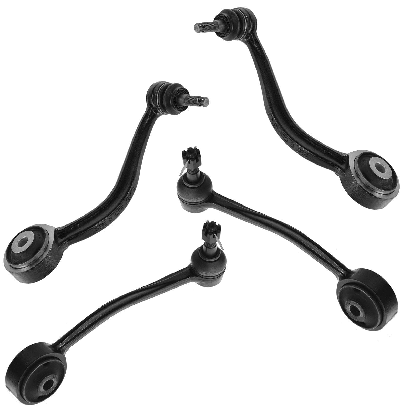 TRQ Front Upper Driver and Passenger Side Control Arm and Ball Joint Set 4 Piece Compatible with 2009-2014 Hyundai Genesis Sedan 2011-2013 Equus 2014 Equus To 2-03-14 Production Date