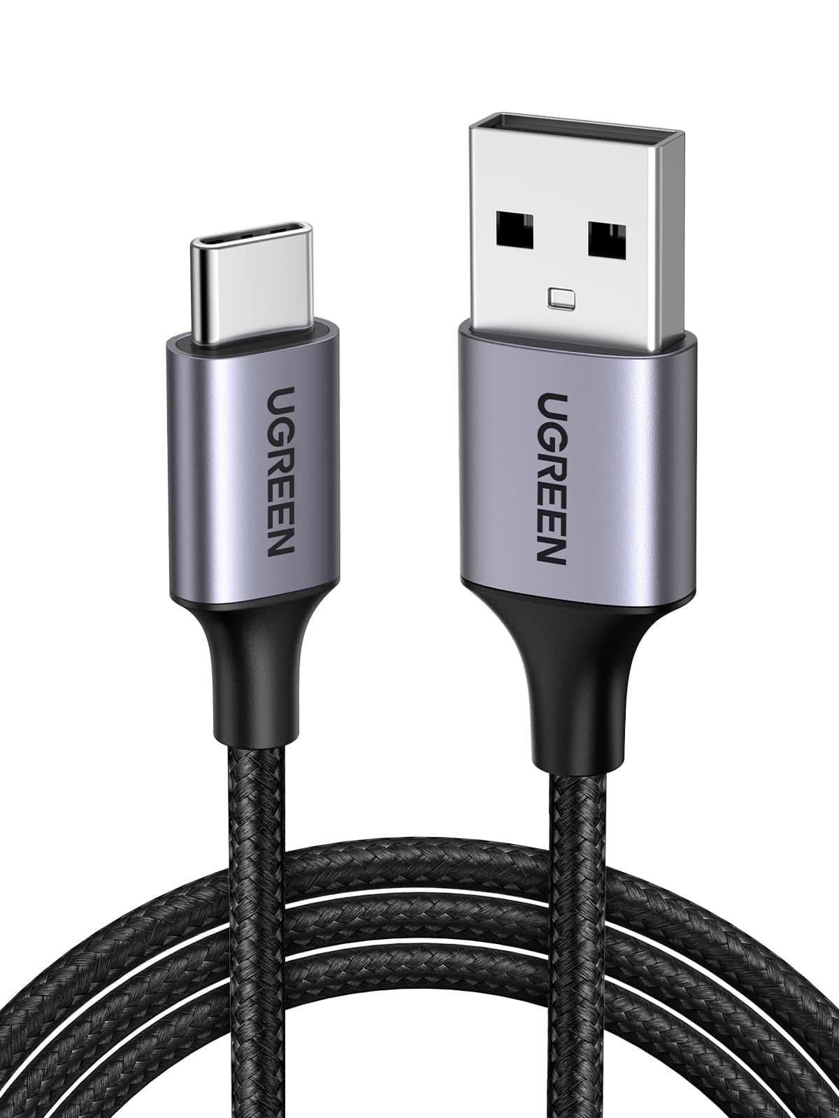 UGREEN USB Type C Cable, USB A to USB C Cable, Nylon Braid, 3A Rapid Charging, Quick Charge 3.0/2.0 Compatible, 56K Resistor, Compatible with iPhone 15, Galaxy S24, Pixel, Google, Xperia, LG etc. (3m)