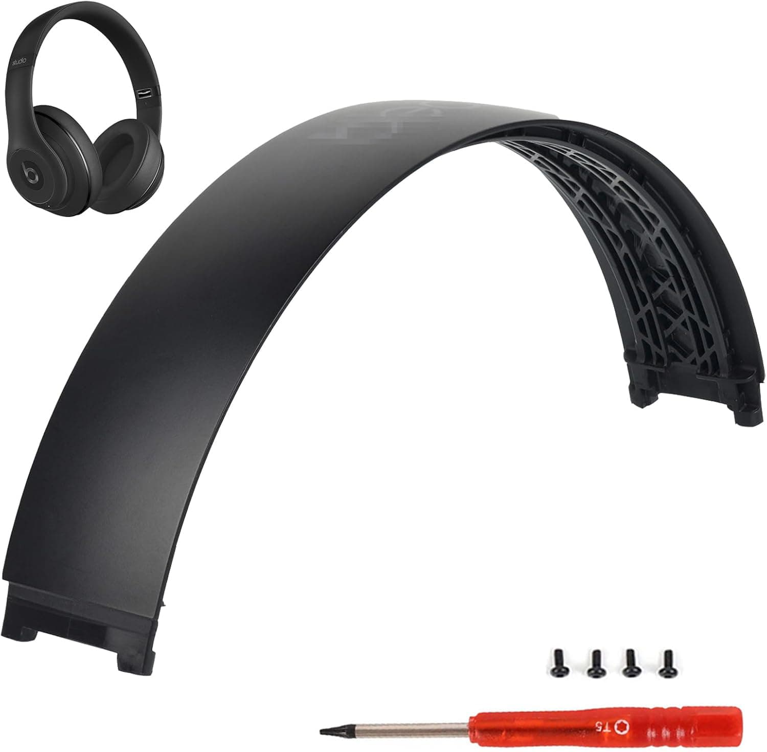 Dre Studio 2 Headband as Same as The OEM Replacement Arch Band B0501 Parts Accessories Compatible with Beats by Dr Dre Studio2 Wired/Wireless (B0500/B0501) Over-Ear Headphones (Matte Black)