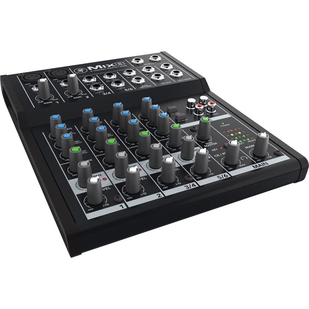 Mix Series Mix8 8-Channel Mixer, Black