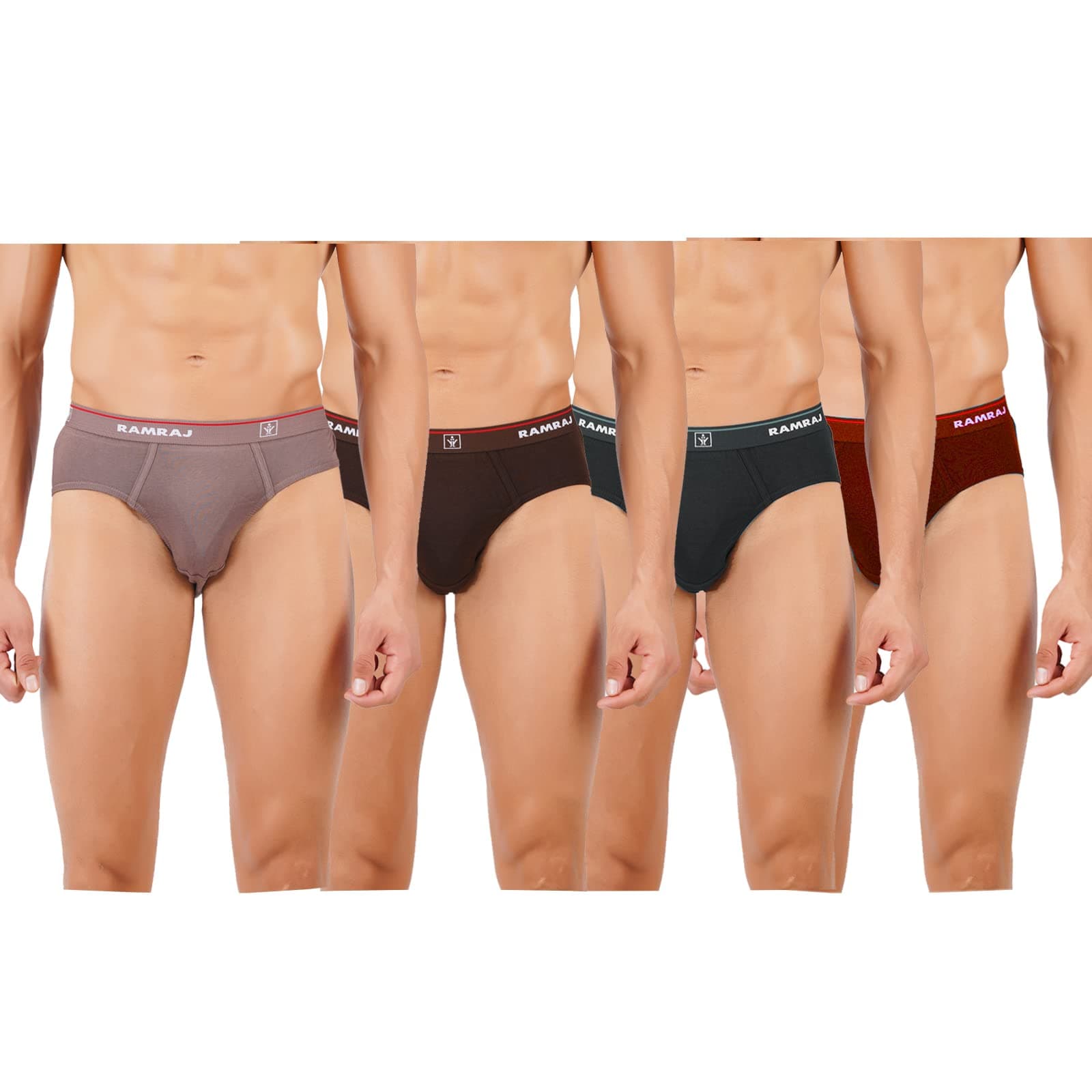 Men Pack Of 4 Solid Cotton Briefs | Soft Stretch Outer Elastic Waistband | Comfortable Daily Innerwear