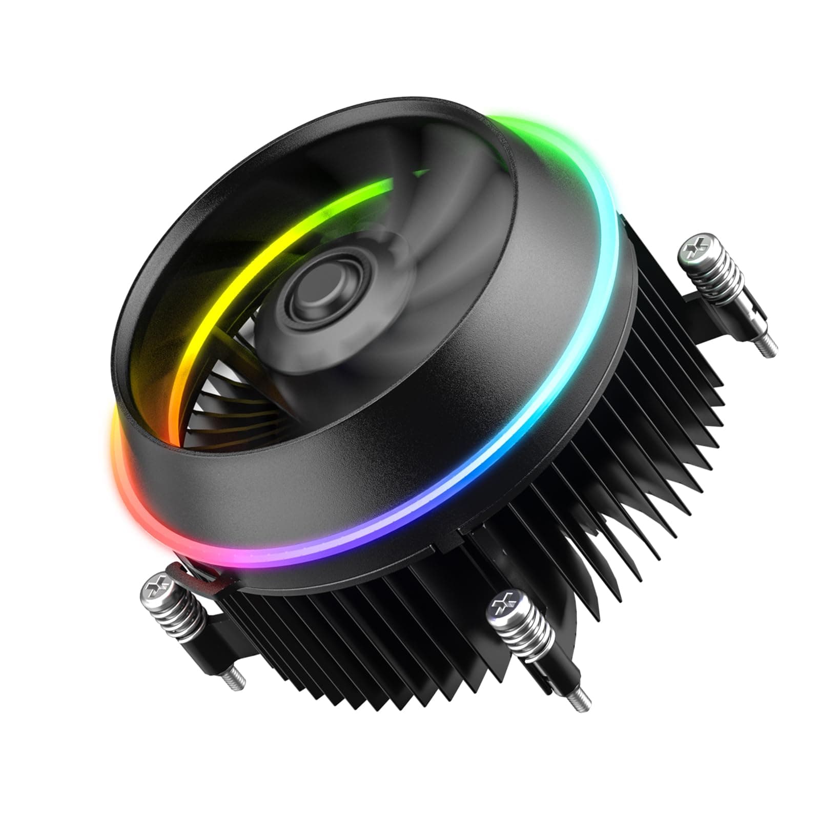 Vetroo Eclipse Low-Profile ARGB CPU Cooler, 90mm 4-Pin PWM Fan, Premium Aluminum Fins, 95W TDP Air Cooling for Intel LGA 1851 & 1700 Only