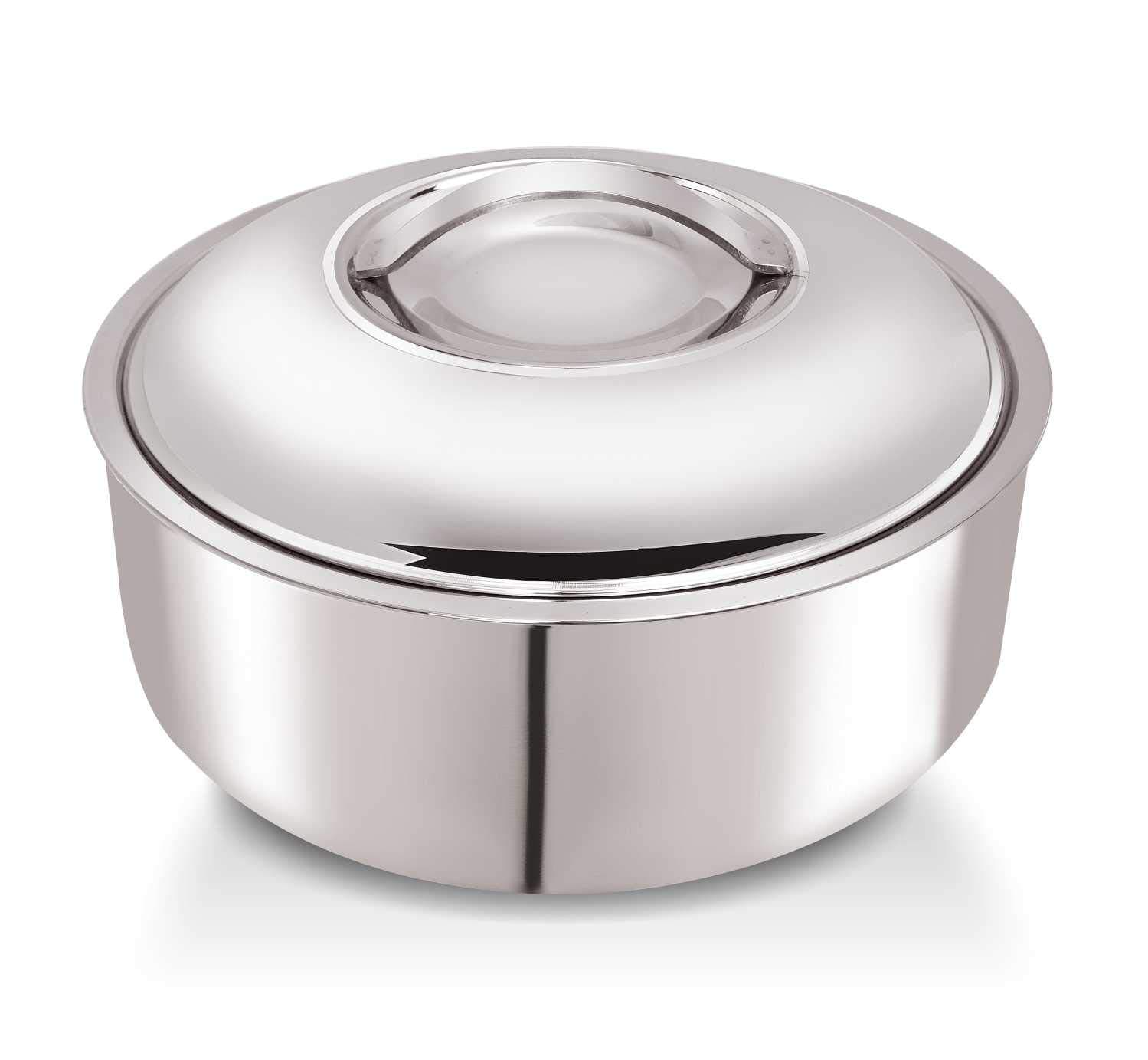 WARMEO Stainless Steel Solid Casserole - 1500ml, Silver