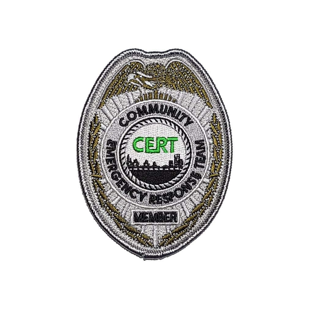 CERT Embroidered Patch Community Emergency Response Team Shield Shape - F 114