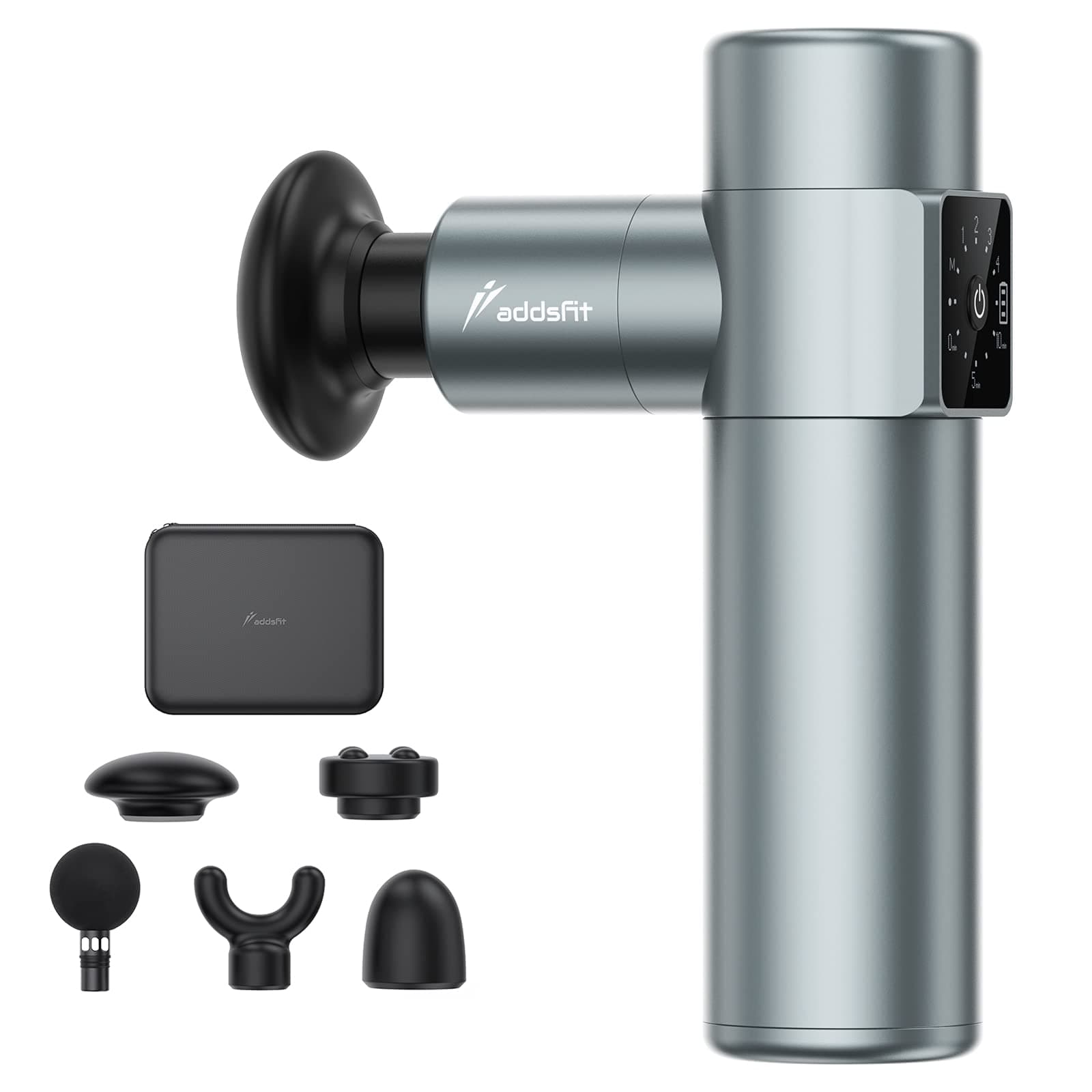 Massage Gun Deep Tissue with AI Pressure Sensor and an extendable Handle Giving Great Control for deep Tissue Percussion Massage and Pain Relief