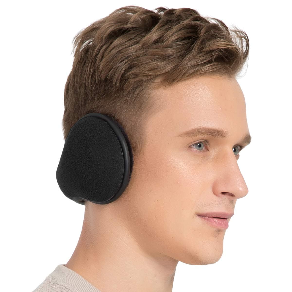 TALONITE Winter Ear Muffs (1 Pack / 2 Pack / 3 Pack) for Men & Women - Foldable Fleece Ear Warmers - Pepper for Outdoor Cycling Running Skiing - Behind The Head Earmuffs