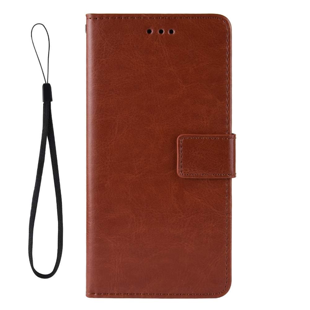 Muzz Wallet Case for LG Wing 5G Case, Flip Case for LG Wing Retro Style Wallet Magnetic Cover, Case Wallet PU Leather Phone Cover for LG Wing 5G. (Brown)