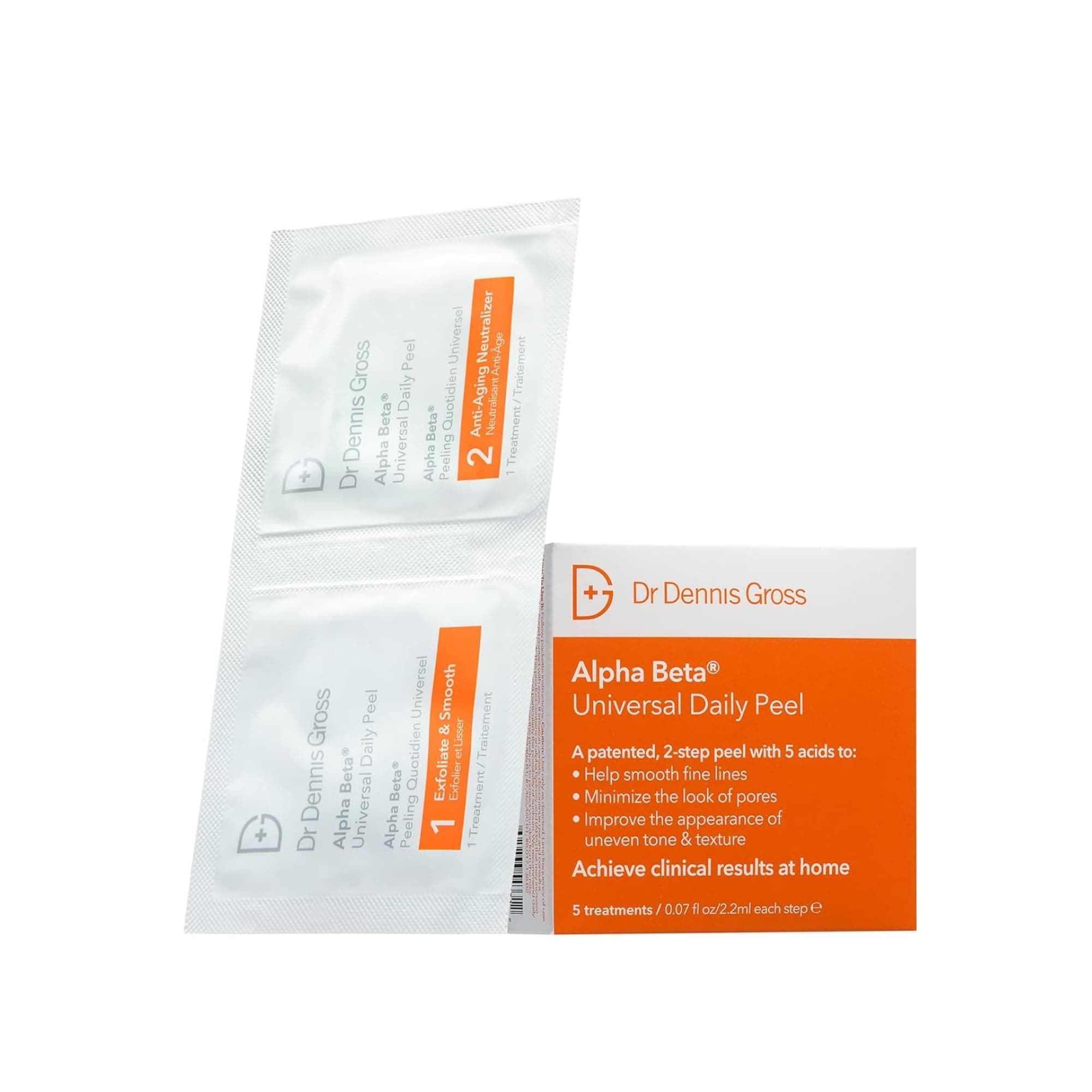 Skincare Alpha Beta Peel Original Formula Packets, 5 Count