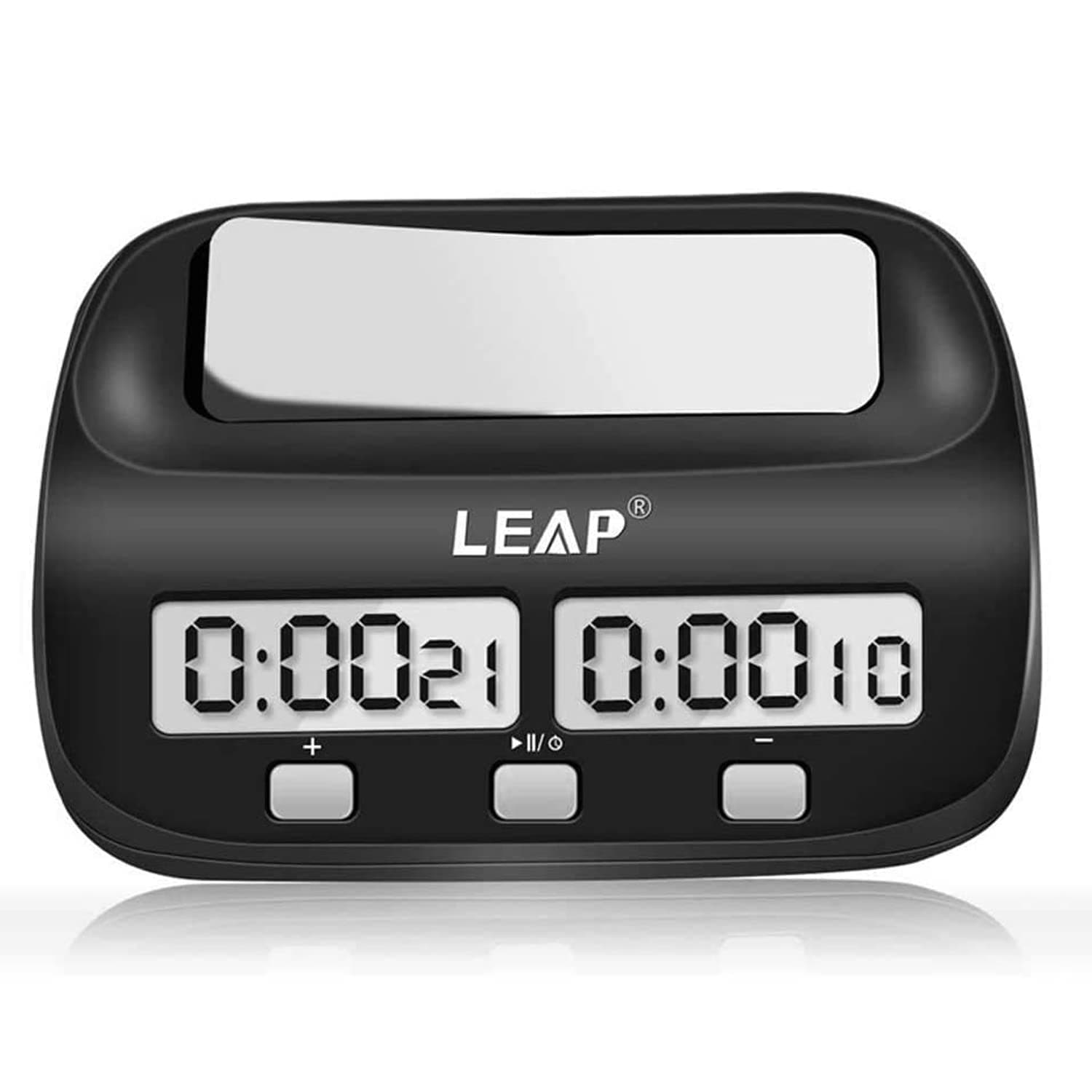 LEAP Chess Clock Digital Chess Timer Professional for Board Games Timer with Alarm Function (Official Store) Black
