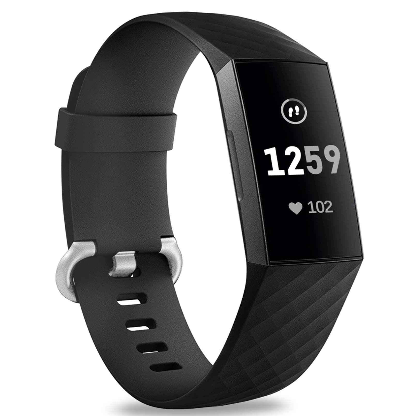 HamileBands Compatible with Fitbit Charge 4 / Fitbit Charge 3 / Fitbit Charge 3 SE, Waterproof Replacement Watch Strap Fitness Sport Band Wristband for Women Men, Large Small