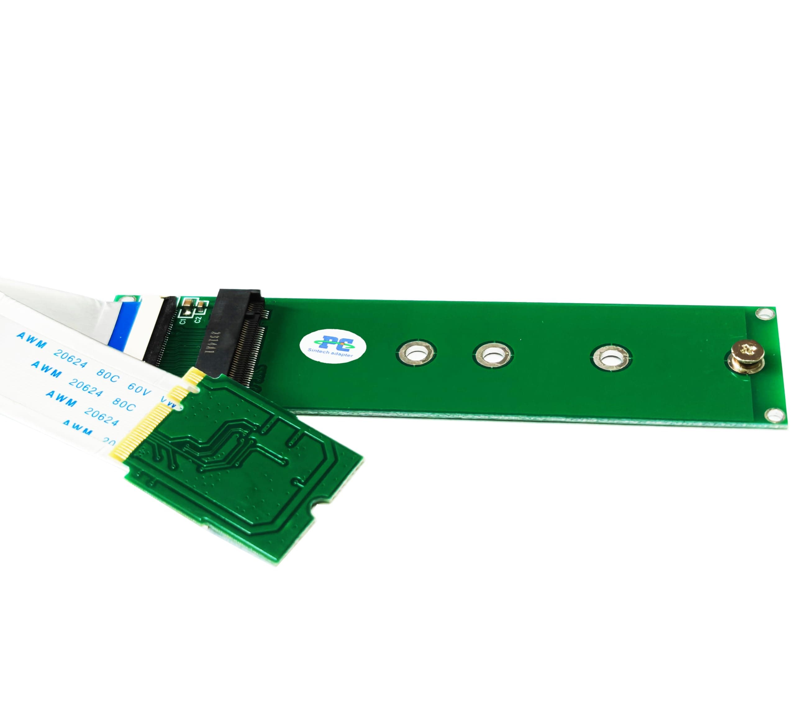 Sintech M.2 (NGFF) NVME SSD to M2 A/E Key WiFi Port with 20cm Cable