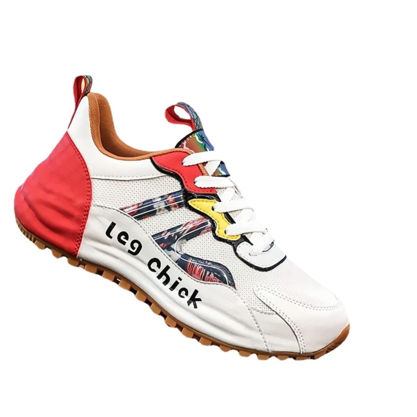 High top leather sneakers (red, numeric_39)