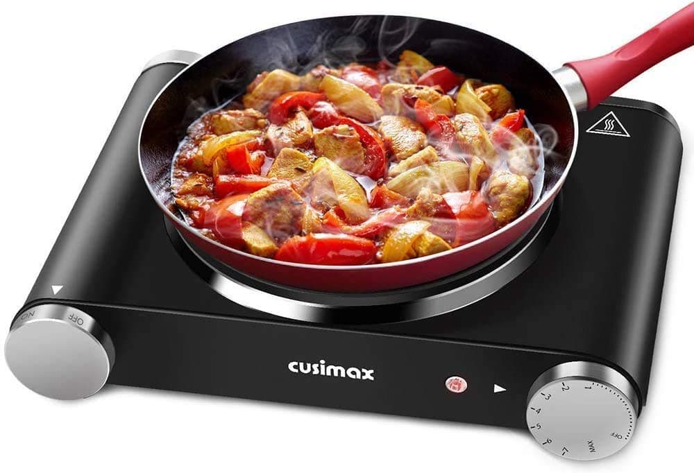 Black Single Hot Plate