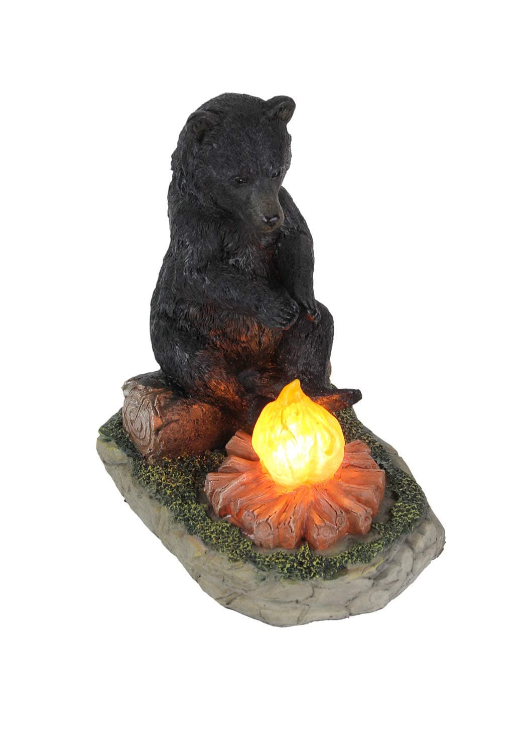 DeLeon Collections Bear by Campfire Lighted Figurine