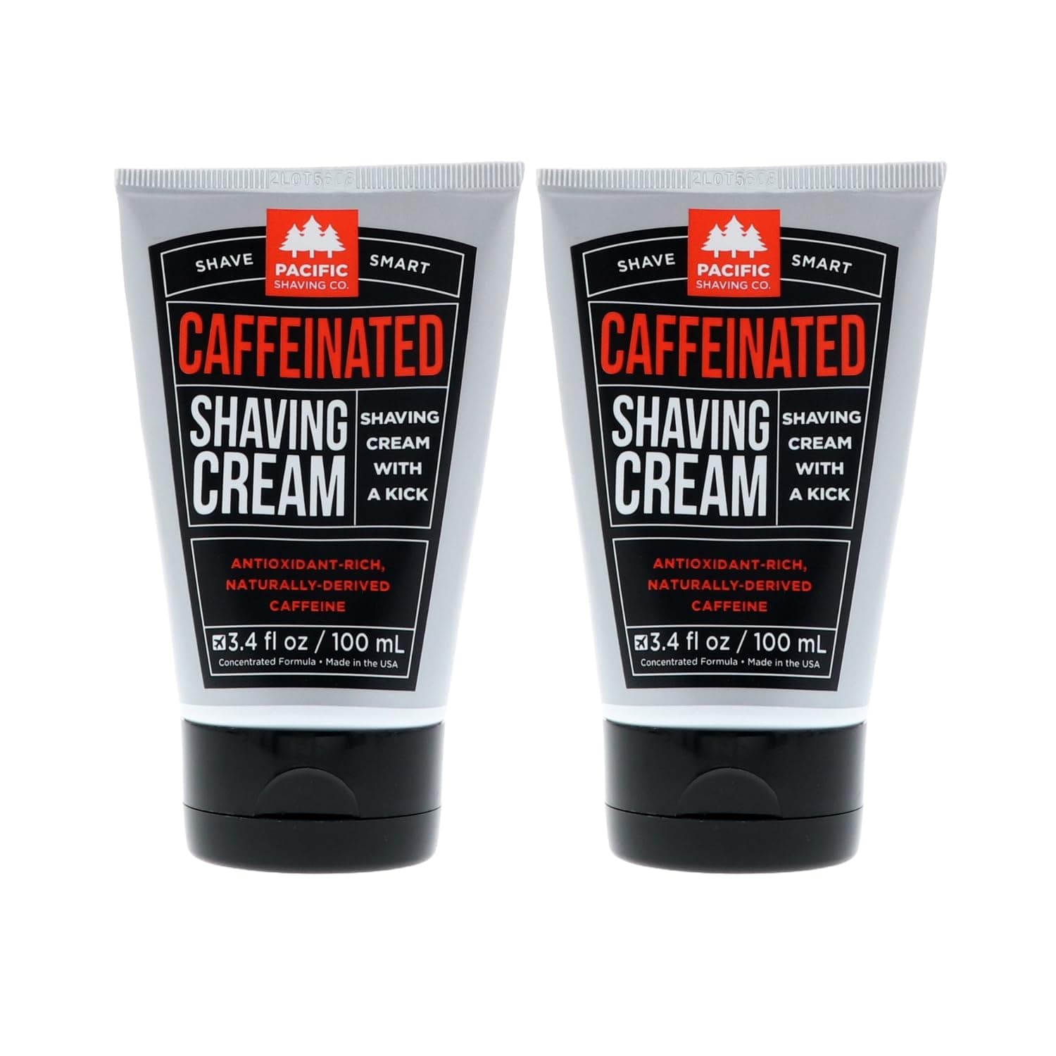 Pacific Shaving Company Caffeinated Shaving Cream, 2 Pack