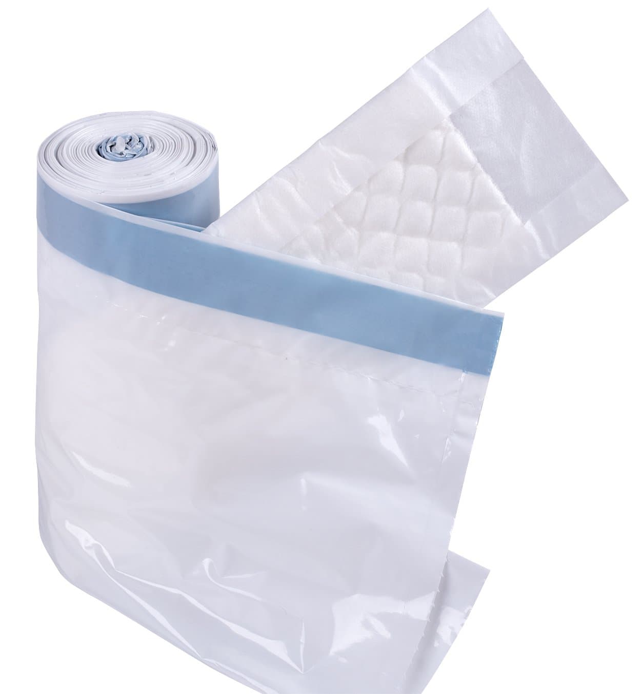 Commode Liners with Super Absorbent Pads, Disposable Commode Liners Pail Bags for Adult Commode Chair Bucket or Bedside Toilet Liners,Universal fit (Pack of 30)