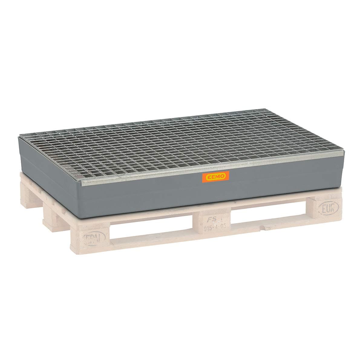 Pallet sump tray, GRP ,without certification, with stop lugs