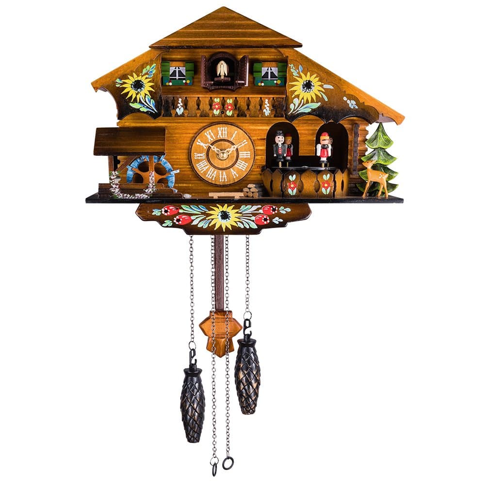 Kintrot Cuckoo Clock Pendulum Quartz Wall Clock Black Forest Chalet House Home Decor