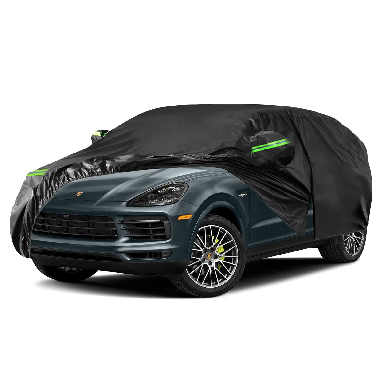 Waterproof Car Cover Replace for 2009-2025 Porsche Cayenne, 6 Layers All Weather Full Car Covers with Zipper Door & Windproof Bands for Snow Rain Dust Hail Protection (Cayenne)