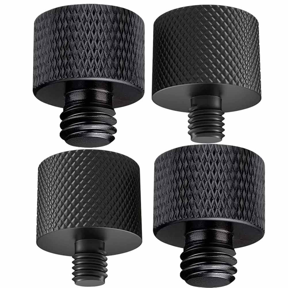 VIZEMO 4 Pcs Aluminum Camera Screw Adapter Thread 1/4" Male to 3/8" Female and 3/8" Male to 1/4" Female Adapter Set for Camera Monitor, Tripod, Microphone Mic Stand Mountï¼Ë†4 PCSï¼â€°