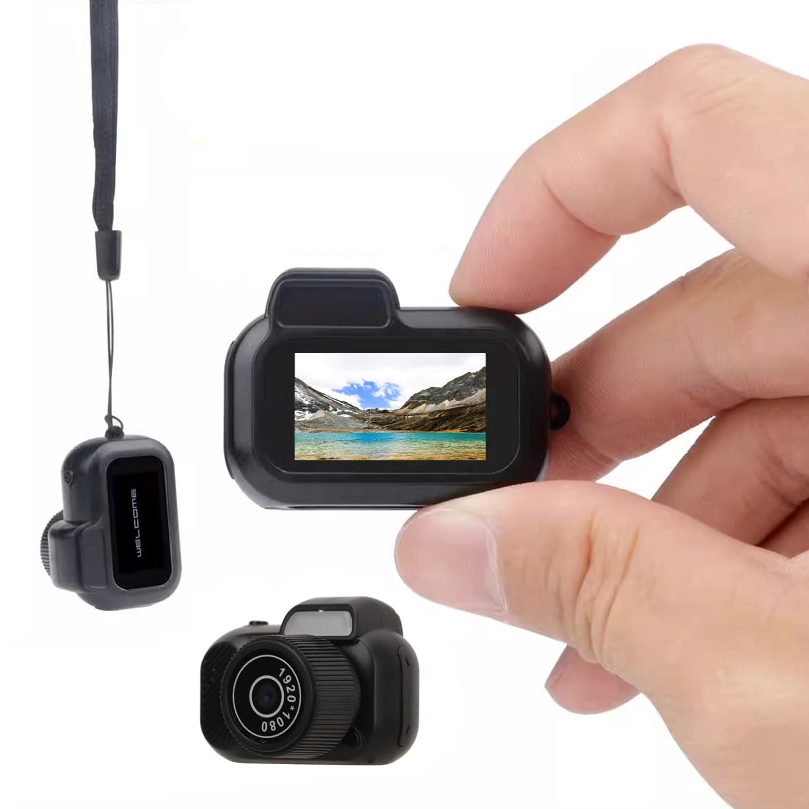 Micro Video Camera, 1080P Mini Thumb Camera, 2MP Micro Mini DV DVR Camera Camcorder Keychain, 100 Mins Battery Life, for Students, Kids