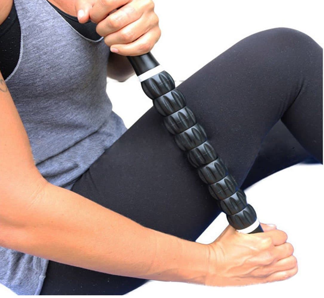 Self Massage Cane Muscle Roller Trigger Point Stick Cane Thigh Body Back Massage Rolling Stick Tools Massager for Runner Sports Athelet Relief Muscle Soreness, Tightness and Legs Recovery
