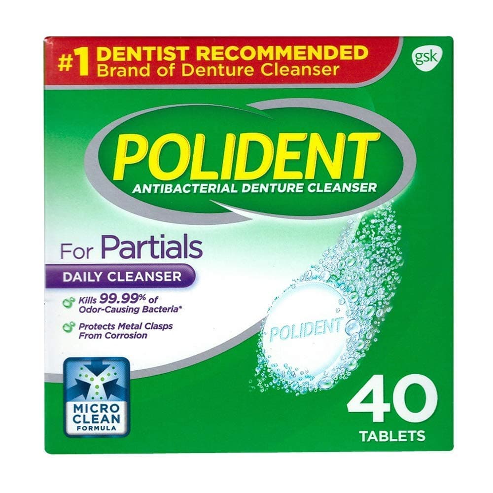 Polident Partials Denture Cleanser, 40 Count