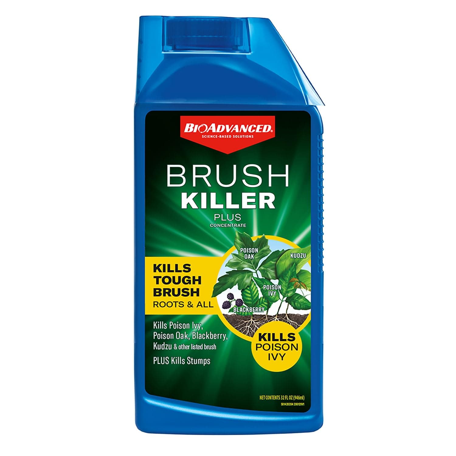 Brush Killer Plus, Concentrate Weed Killer, 32 oz â€“ Kills Tough Brush Roots & Poison Ivy