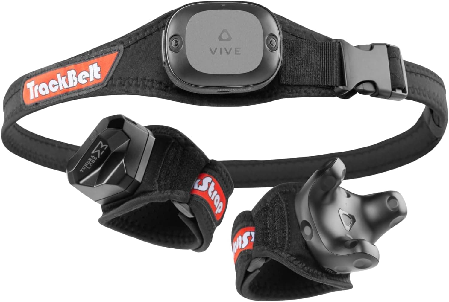 Trackstraps for Vive Tracker 3.0, 2.0, Vive UltimateTracker, Tundra Tracker – Empower Full Body Tracking in VR Chat, Dance Dash, and Other FBT Apps (Tracker Sold Separately), Black