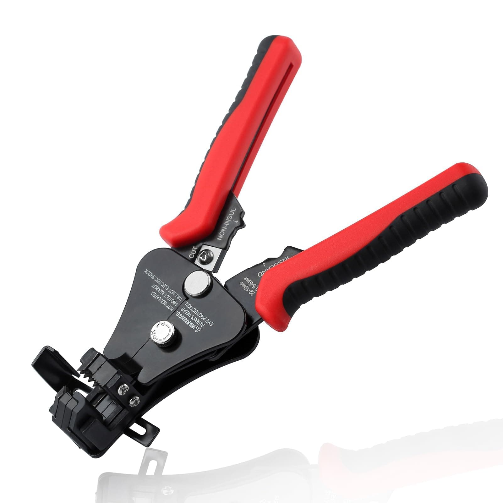 1 Pack Automatic Wire Stripper Crimper Cutter Tool 3 In Universal Heavy Duty Adjustable For 8-18 Awg Solid Stranded Electrical 10-22 Crimping Tools