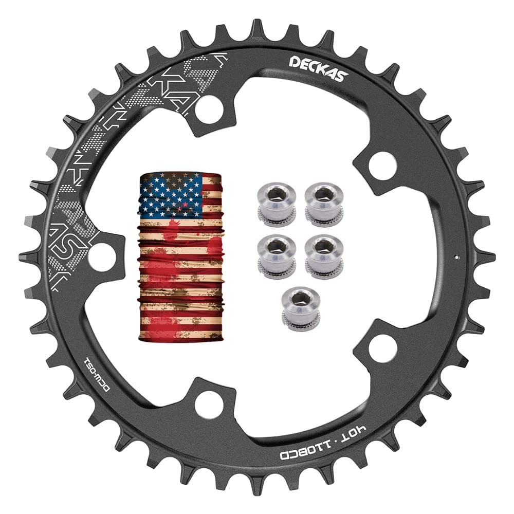 110mm BCD Single Chainring 110BCD Full Alloy CNC, Second Generation Narrow Wide Technology, 4-Bolts 5-Bolts Opition, 36/38/40/42/44/46/48/50/52/54T, for 7/8/9/10/11/12 Speed