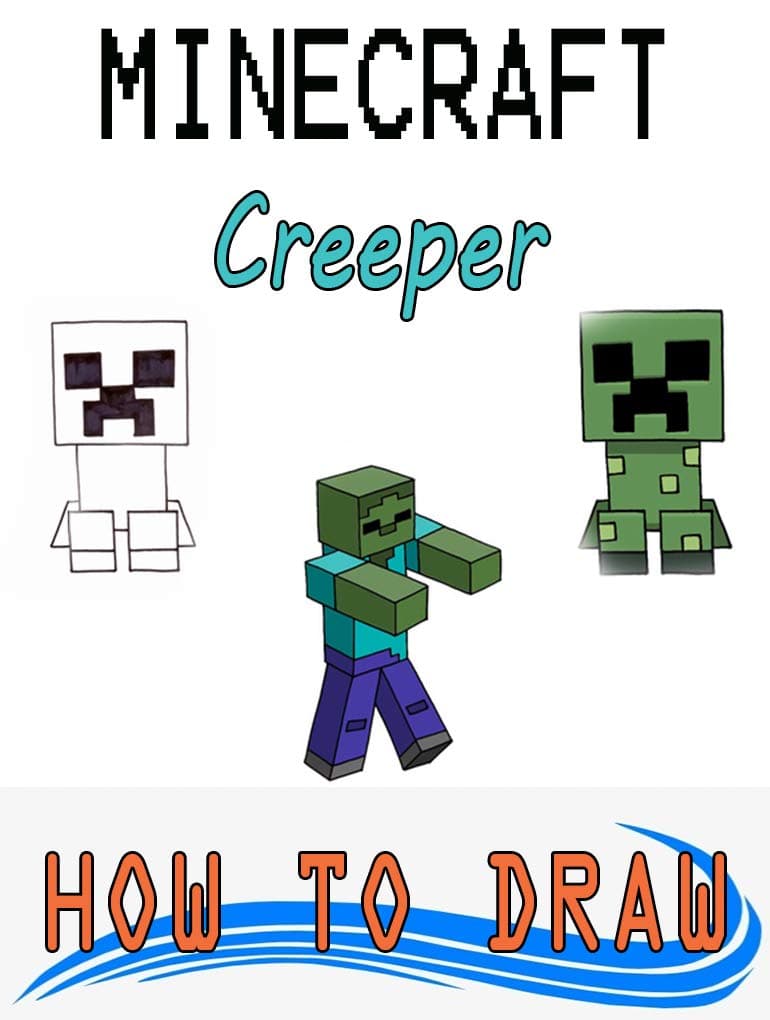 How to Draw Minecraft Creeper - A Step By Step Drawing for kids