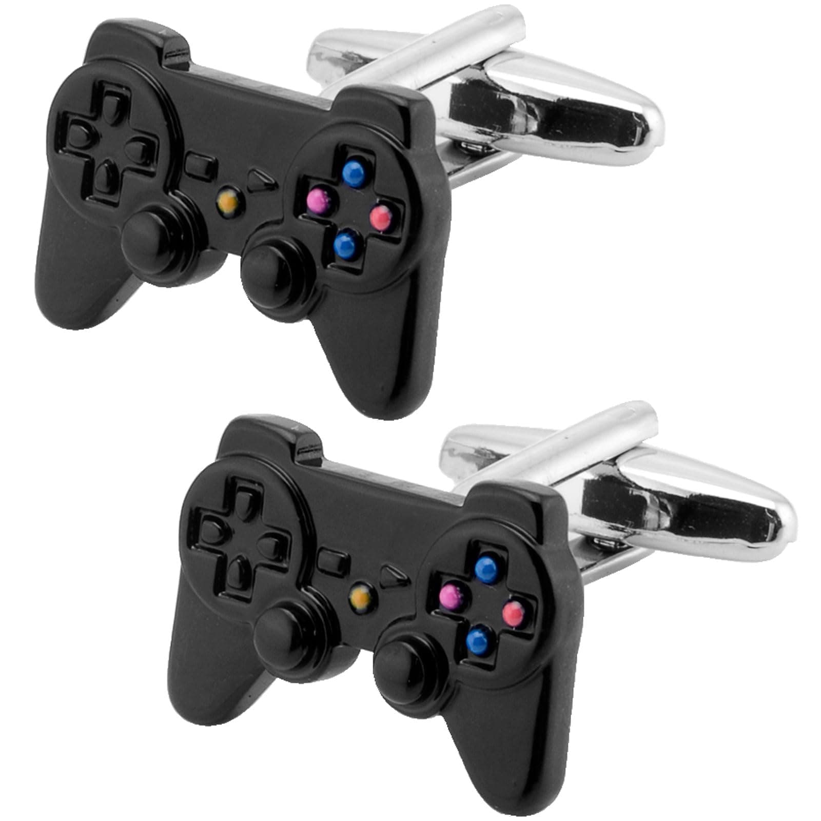 Black Tone Video Game Controller Cufflinks for Men
