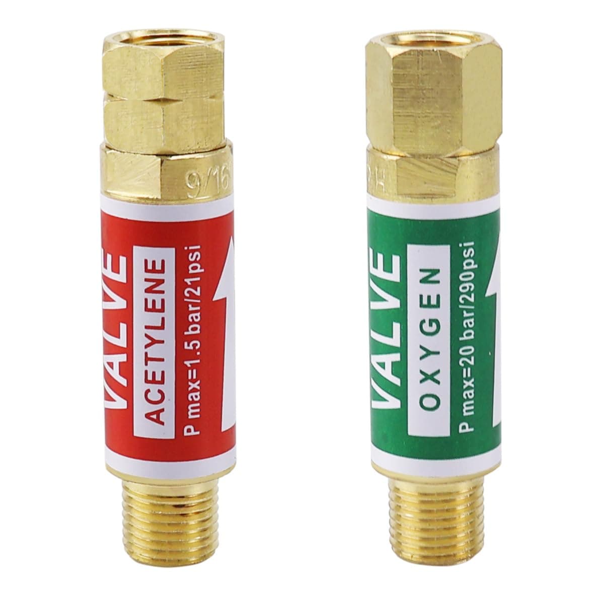 Oxygen Acetylene Flashback Arrestors Set, Torch End