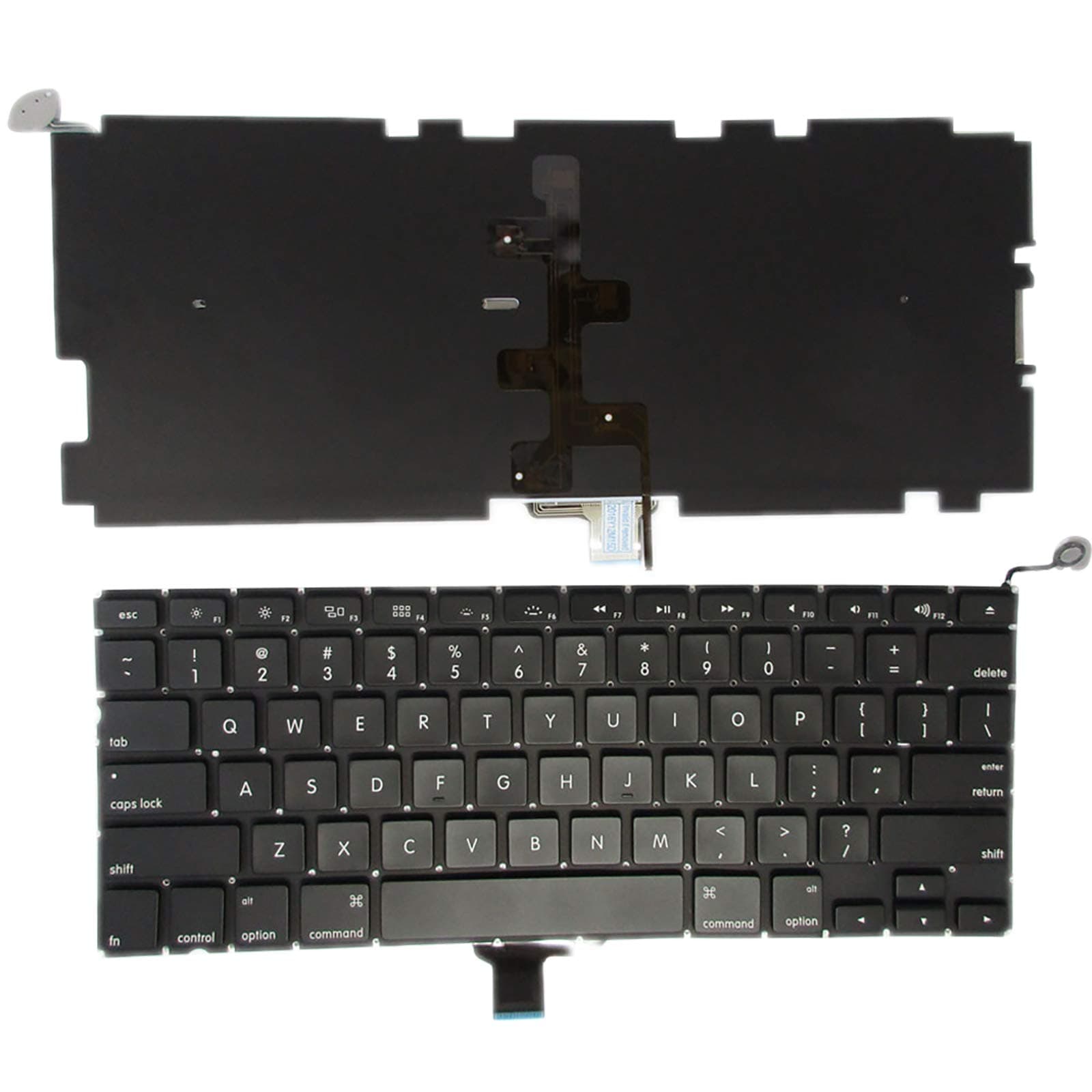 Backlight A1278 Keyboard Replacement with Backlit Compatible with MacBook Pro 13" 2009-2015 Years US Layout MD313 MD314 MC374 MC375 MB466 MB467 MC700 MC724 MB990 Series Laptop